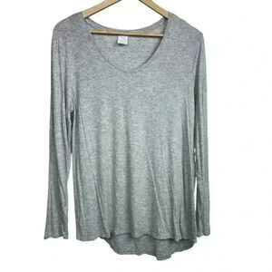 Time and Tru Gray Long Sleeve Maternity Top | Size Large